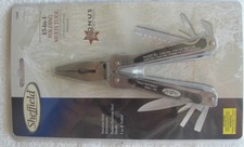 Sheffield 15 in 1 Folding Multi Tool Stainless Steel Knife/Pliers w/Pouch NEW