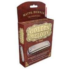HOHNER GOLDEN MELODY HARMONICA KEY OF D  MADE GERMANY NEW IN PACK SALE