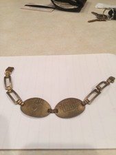 Vintage Brass Souvenir Of Paris Bracelet