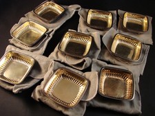 Vintage Soldered Silver Tiffany & Co. Salt Cellars Bowls Nut Cups Lot of 10 Set
