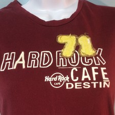 Hard Rock Cafe Destin T Shirt Juniors Large Let's Take It Backstage Ships Free
