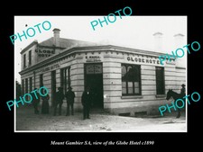 OLD LARGE HISTORIC PHOTO OF MOUNT GAMBIER SA, VIEW OF THE GLOBE HOTEL c1890