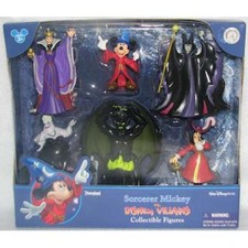 Disney Parks Mickey Mouse Sorcerer Villains Figure Cake Topper Playset New Box