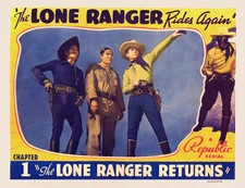 ROBERT LIVINGSTON In THE LONE RANGER RIDES AGAIN 11x14 LC print 1939
