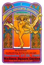 Mick Jagger & The Rolling Stones at Madison Square Garden Concert Poster 1969   