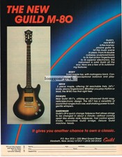 1981 GUILD M-80 Electric Guitar Vtg Print Ad