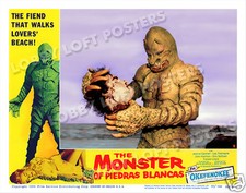THE MONSTER OF PIEDRAS BLANCAS LOBBY SCENE CARD # 9 POSTER 1959