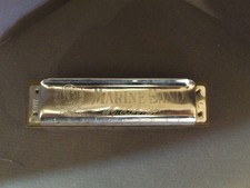 VINTAGE M. HOHNER MARINE BAND A440 KEY C HARMONICA MADE IN GERMANY