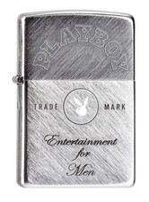 ZIPPO "PLAYBOY" BRUSHED CHROME LIGHTER / 60000095 ** NEW in BOX **