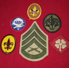 Vintage Military Patches Army Collectible Lot of 6 WWII
