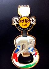 Hard Rock Cafe BUDAPEST (1) Bottle Opener Guitar Magnet (Auction listing).