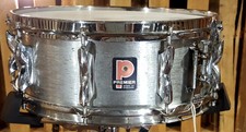 VINTAGE 70's/ 80's PREMIER BRUSHED CHROME SNARE DRUM 5.5" x 14"