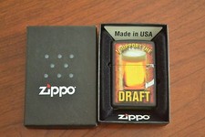 ZIPPO Lighter, "I Support the Draft" Beer Mug, Black, Sealed, M467