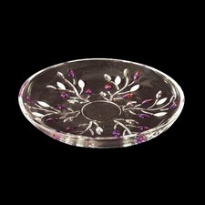 Dale Tiffany GA80045 Lavender Leaf Bowl Decorative Plate