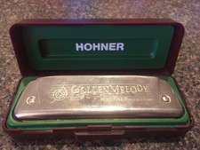 HOHNER GOLDEN MELODY 50'S RETRO HARMONICA #542 in F#