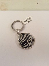Brighton ZEBRA TRINITY Key Fob Ring - NWT $44 #130