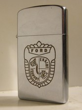 1963 SLIM ADVERTISING ZIPPO FORD ENGINE FOUNDRY 2 SIDE GRAPHICS