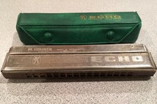 Vintage M. Hohner Echo Harmonica with case, Made in Germany - Key of "C"