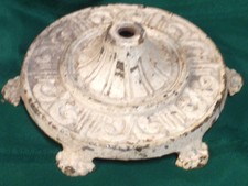  ANTIQUE VINTAGE  CAST IRON ORNATE LAMP BASE LIGHT PART