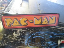 PAC MAN BALLY MIDWAY ARCADE GAME SIGN VINTAGE LOOK VIDEO PINBALL COIN AMUSEMENT