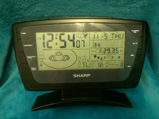 SHARP Wireless Weather Station SPC344 Time Date Moon Phase Barometer & Humidity