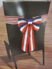 Americana  Patriotic 4th of July Patio Dinning Chair Bow Decorations Decor