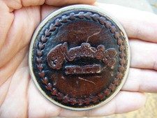 Vtg MARTIN GUITARS Belt Buckle LOGO Music D-45 Acoustic D-28 Chrome RARE VG++