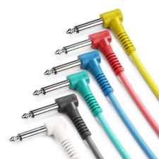 Copper Wrapped Pack of 6Pcs Electric Guitar Patch Cable Effects Pedal