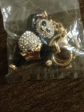 Swarovski  Crystal KeyChain Ring Wallet Purse Charm--Kungfu Panda