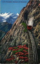 DR JIM STAMPS PILATUS RAILROAD RAILWAY SWITZERLAND POSTCARD
