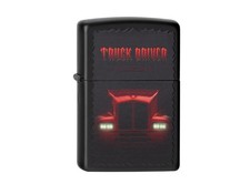 ZIPPO "TRUCK DRIVER" MATTE BLACK LIGHTER / 2004216  ** NEW in BOX **