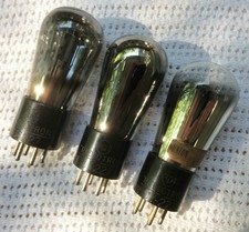 3 - RCA Radiotron UY-227 Globe Vacuum Tubes - Type 27 Triodes - Tested