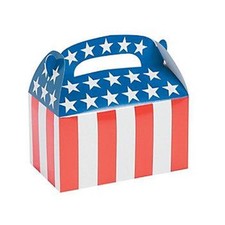 6 AMAZING  Patriotic Flag Treat Boxes**PARTY FAVORS** 4TH OF JULY