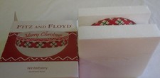 Fitz and Floyd Merry Christmas Winterberry Sentiment Bowl Dish New NIB 
