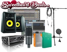 NEW! Home Recording Studio Package Bundle Mic Midi Tascam Audio Technica KRK!