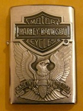 AUTOMOTIVE HARLEY DAVIDSON MADE IN THE U.S.A ZIPPO LIGHTER FREE P&P FREE FLINTS