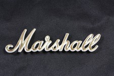 Marshall Amplifier Logo Original 6" Gold-Finish Script Plexi Cabinet Head NEW