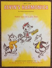 Vintage Alvin's Harmonica Chipmunks Sheet Music 1959