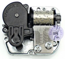 Play "Silent Night" Silver Plated Sankyo Musical Movement for DIY Music Boxes