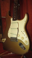 Vintage 1966 Fender Stratocaster Electric Guitar Gold w/ Original Case AMAZING!