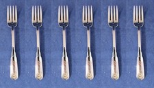 SET OF SIX - Oneida Stainless CITYSCAPE Fish / Dessert Forks * USA