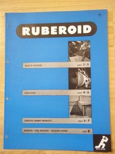 Ruberoid Co Catalog~Asbestos~Pipe Insulation/Paper/Roofing/Siding/Shingles