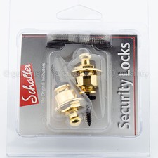 NEW Genuine Schaller Strap Security Lock System for Guitar & Bass GERMANY - GOLD