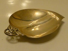 Vintage Tiffany & Co. Sterling Silver Leaf Shaped Dish with feet