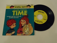 Vintage Learn About Time School Days Peter Pan Book &  Record Vinyl LP 45RMP 